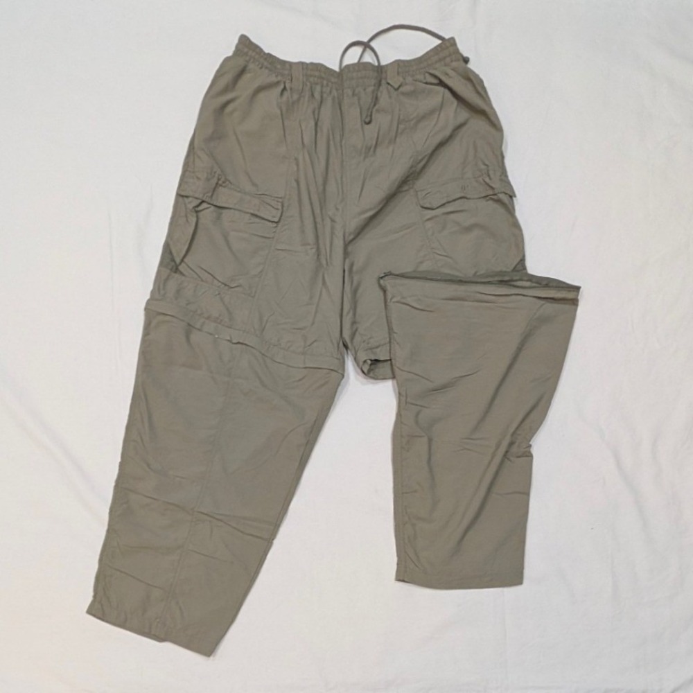 Columbia PFG Convertible Cargo Pants Mens Sage Green Zip Off Hiking Fishing